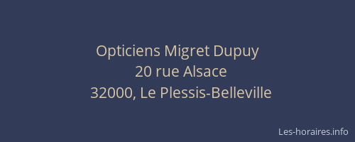 Opticiens Migret Dupuy