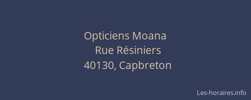 Opticiens Moana