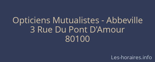 Opticiens Mutualistes - Abbeville