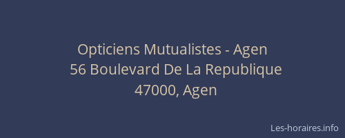 Opticiens Mutualistes - Agen