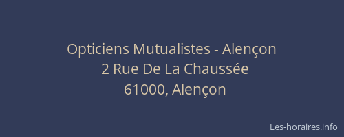 Opticiens Mutualistes - Alençon