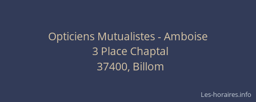 Opticiens Mutualistes - Amboise