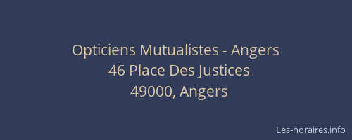 Opticiens Mutualistes - Angers