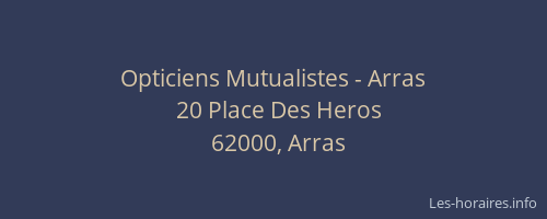 Opticiens Mutualistes - Arras