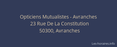 Opticiens Mutualistes - Avranches