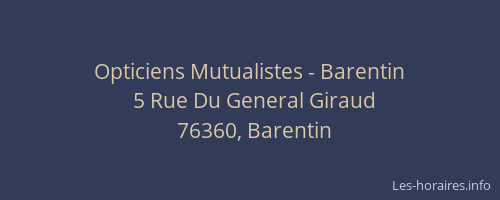 Opticiens Mutualistes - Barentin