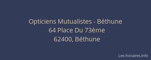 Opticiens Mutualistes - Béthune