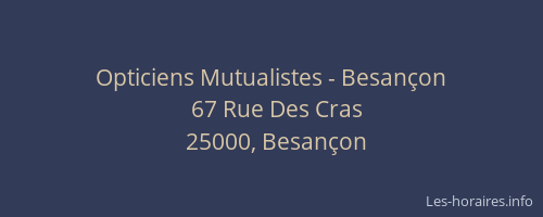 Opticiens Mutualistes - Besançon
