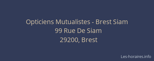 Opticiens Mutualistes - Brest Siam