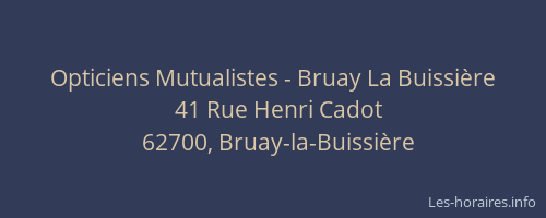Opticiens Mutualistes - Bruay La Buissière