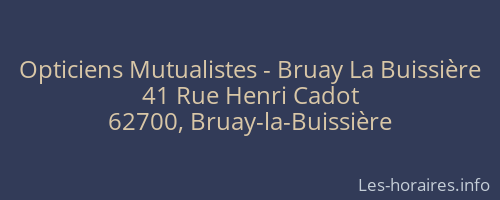 Opticiens Mutualistes - Bruay La Buissière