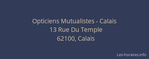 Opticiens Mutualistes - Calais