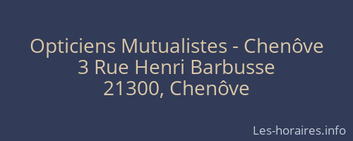 Opticiens Mutualistes - Chenôve