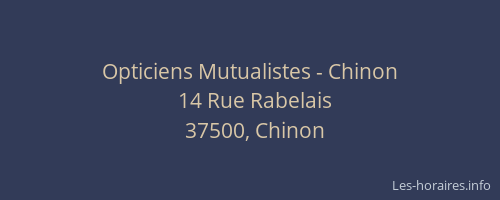 Opticiens Mutualistes - Chinon