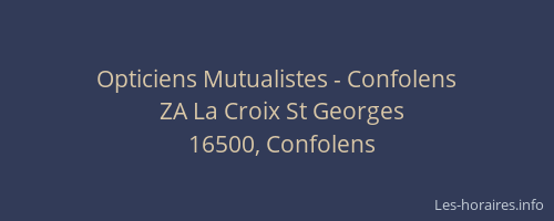Opticiens Mutualistes - Confolens