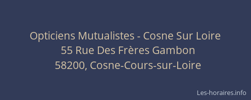 Opticiens Mutualistes - Cosne Sur Loire