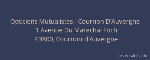 Opticiens Mutualistes - Cournon D'Auvergne