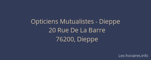 Opticiens Mutualistes - Dieppe