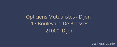 Opticiens Mutualistes - Dijon