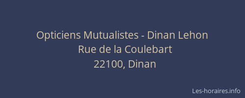 Opticiens Mutualistes - Dinan Lehon