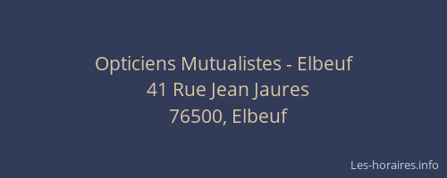 Opticiens Mutualistes - Elbeuf