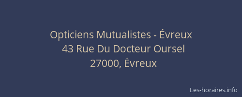 Opticiens Mutualistes - Évreux