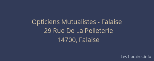 Opticiens Mutualistes - Falaise