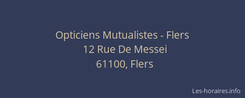 Opticiens Mutualistes - Flers