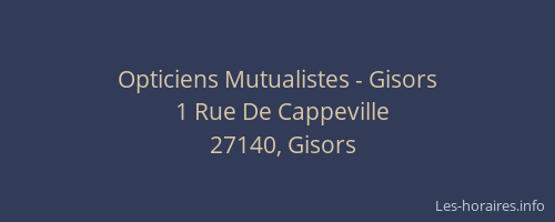 Opticiens Mutualistes - Gisors