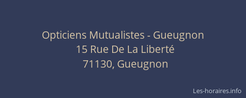 Opticiens Mutualistes - Gueugnon
