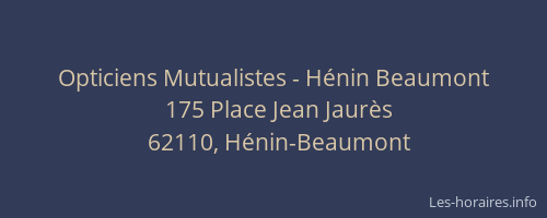 Opticiens Mutualistes - Hénin Beaumont