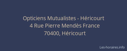 Opticiens Mutualistes - Héricourt