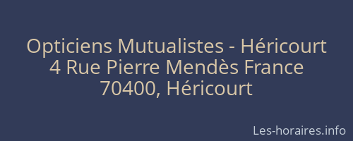 Opticiens Mutualistes - Héricourt