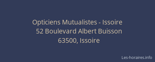 Opticiens Mutualistes - Issoire