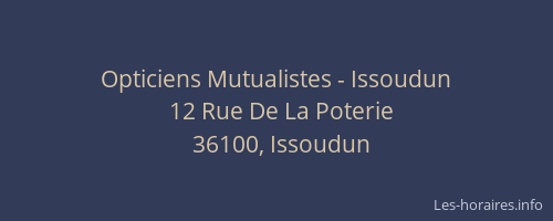 Opticiens Mutualistes - Issoudun