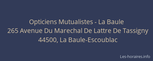 Opticiens Mutualistes - La Baule
