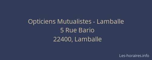 Opticiens Mutualistes - Lamballe
