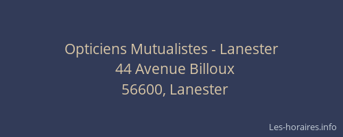 Opticiens Mutualistes - Lanester