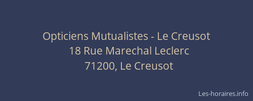 Opticiens Mutualistes - Le Creusot