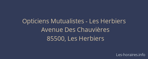 Opticiens Mutualistes - Les Herbiers