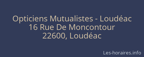 Opticiens Mutualistes - Loudéac