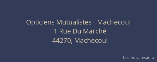 Opticiens Mutualistes - Machecoul