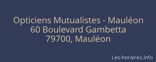Opticiens Mutualistes - Mauléon