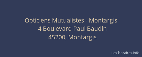 Opticiens Mutualistes - Montargis