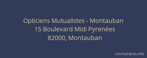 Opticiens Mutualistes - Montauban