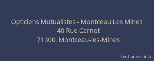 Opticiens Mutualistes - Montceau Les Mines