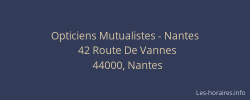 Opticiens Mutualistes - Nantes