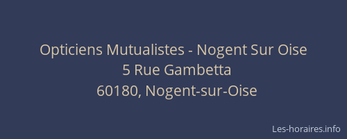 Opticiens Mutualistes - Nogent Sur Oise