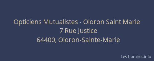 Opticiens Mutualistes - Oloron Saint Marie