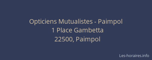 Opticiens Mutualistes - Paimpol